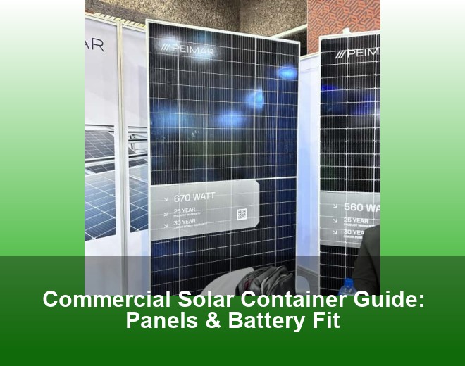Commercial Solar Container Guide: Panels & Battery Fit